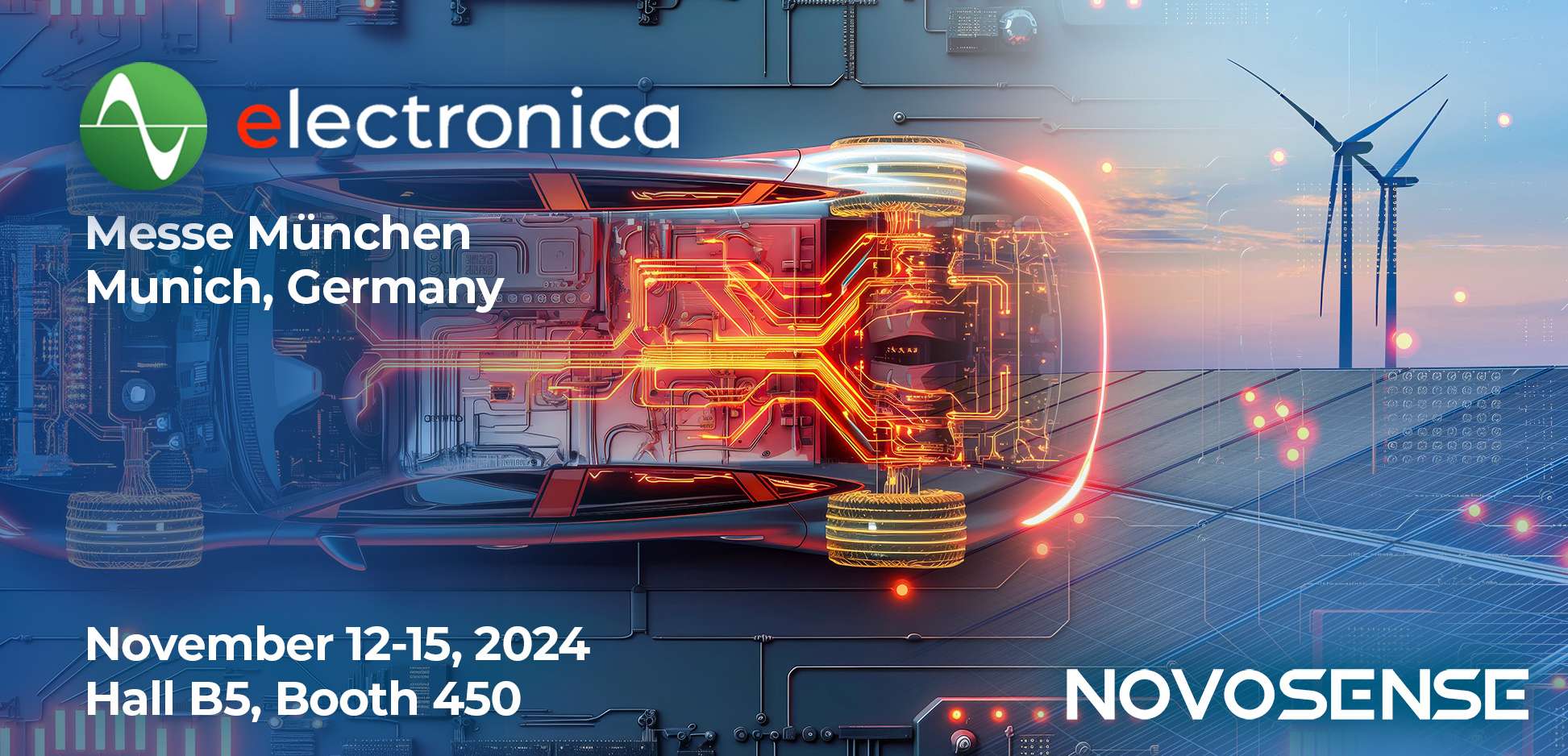 NOVOSENSEは、インテリジェントカー、電動化、産業制御に関する最新の研究開発成果をelectronica 2024に発表