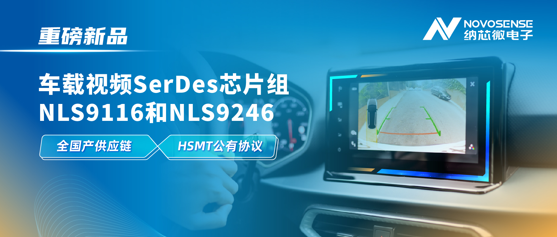 全国产供应链、完成HSMT芯片互联互通测试，fun88官网推出车载视频SerDes芯片组NLS9116和NLS9246